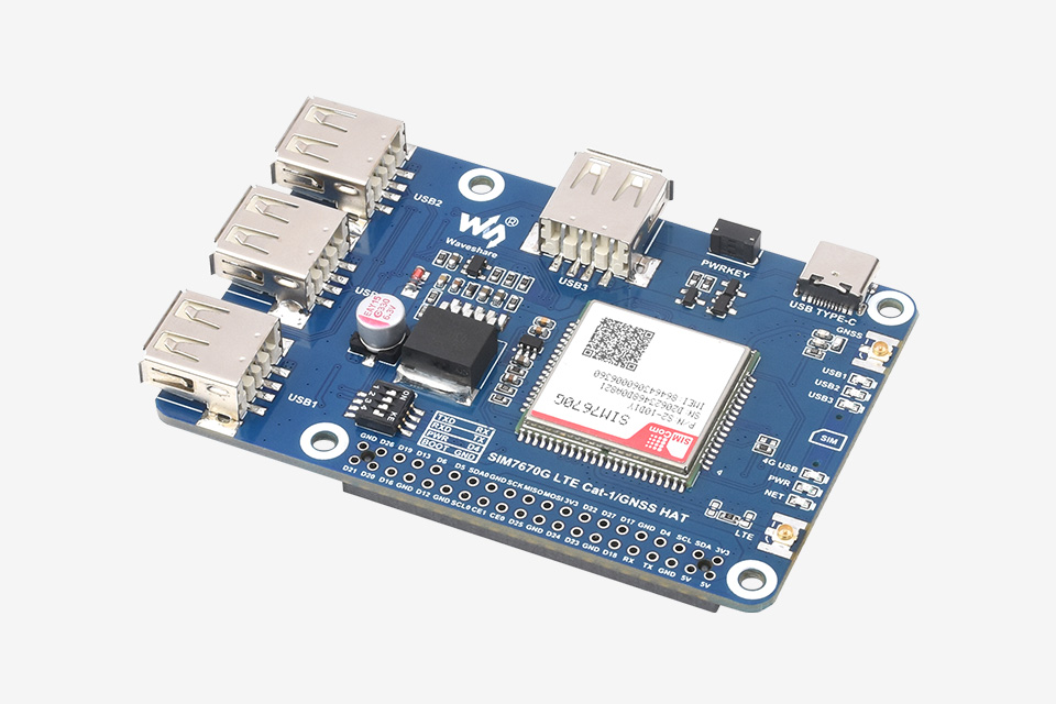 树莓派 Cat-1/GSM/GPRS/GNSS 扩展板首图