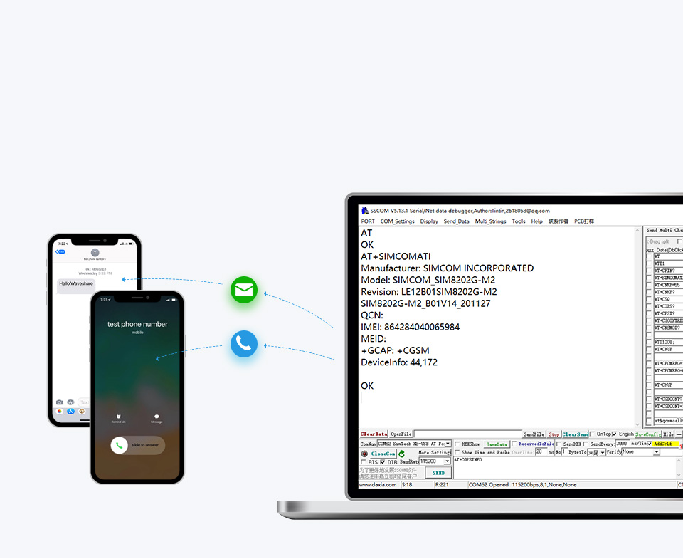 SIM8202G-M2 树莓派5G扩展板支持打电话、发短信