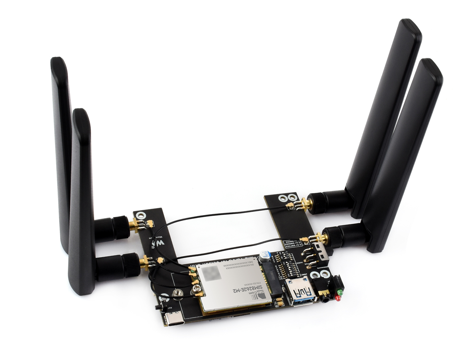 Jetson Orin 5G / 4G / 3G 扩展板 支持 5G NSA 和 SA 组网和 GNSS 定位 含 SIM8262E-M2 模组