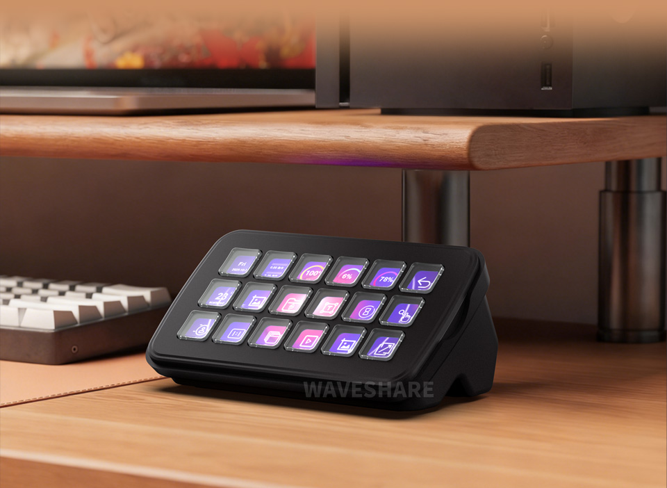 Waveshare SK18 多功能 AI 语音控制面板主图