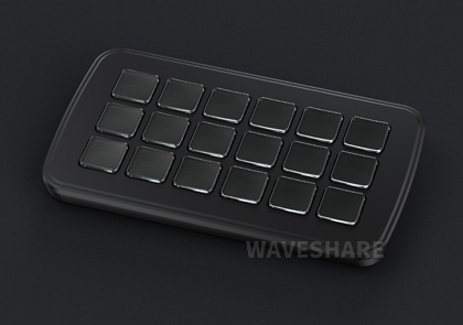 Waveshare SK18 多功能 AI 语音控制面板桌面平放