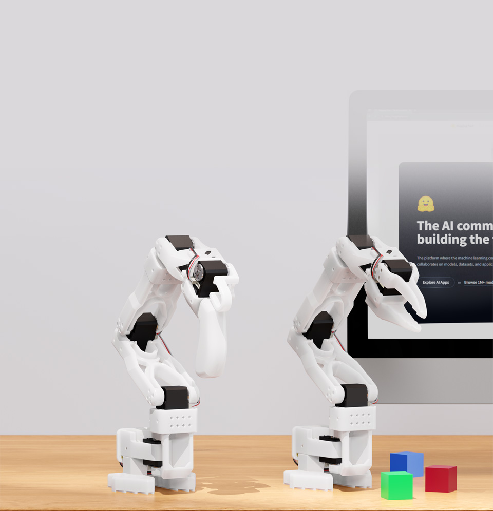 SO-ARM101 开源 6 轴机械臂主图