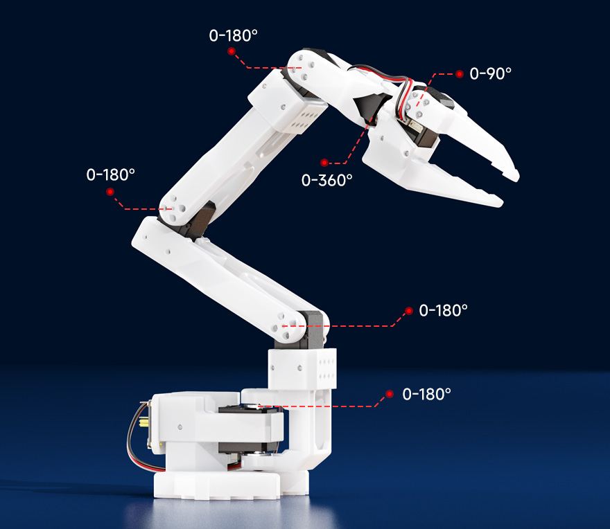 SO-ARM101 开源 6 轴机械臂关6自由度机械臂，灵活运动空间