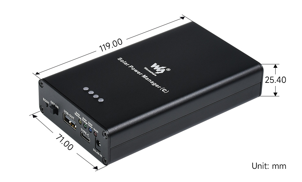 太阳能电源管理模块产品尺寸