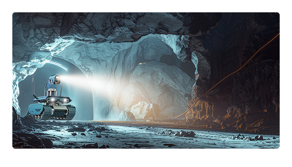 UGV Beast PT AI 机器人，六轮四驱开源移动机器人高亮 LED 灯户外探险