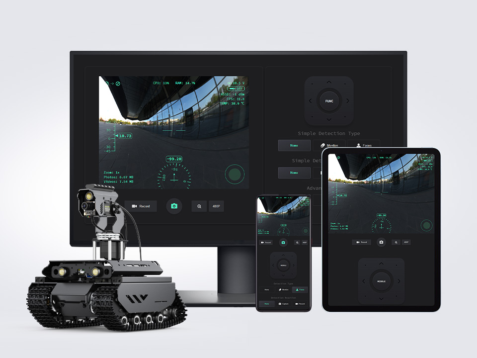 UGV Beast AI 机器人简单易用的跨平台 Web App 控制