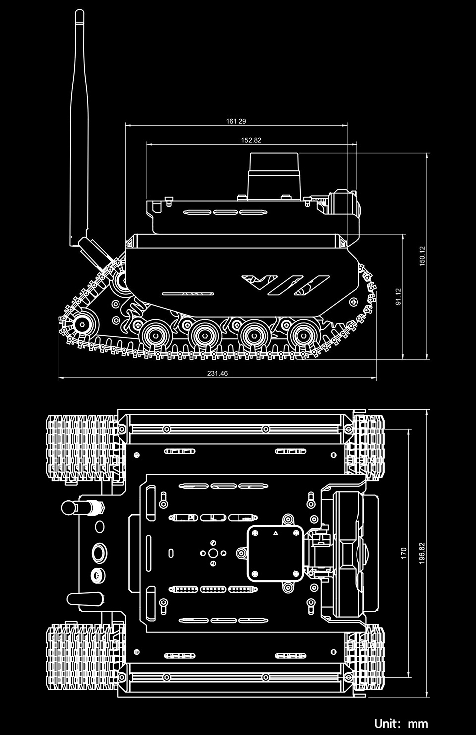 灵活可扩展型越野履带 UGV