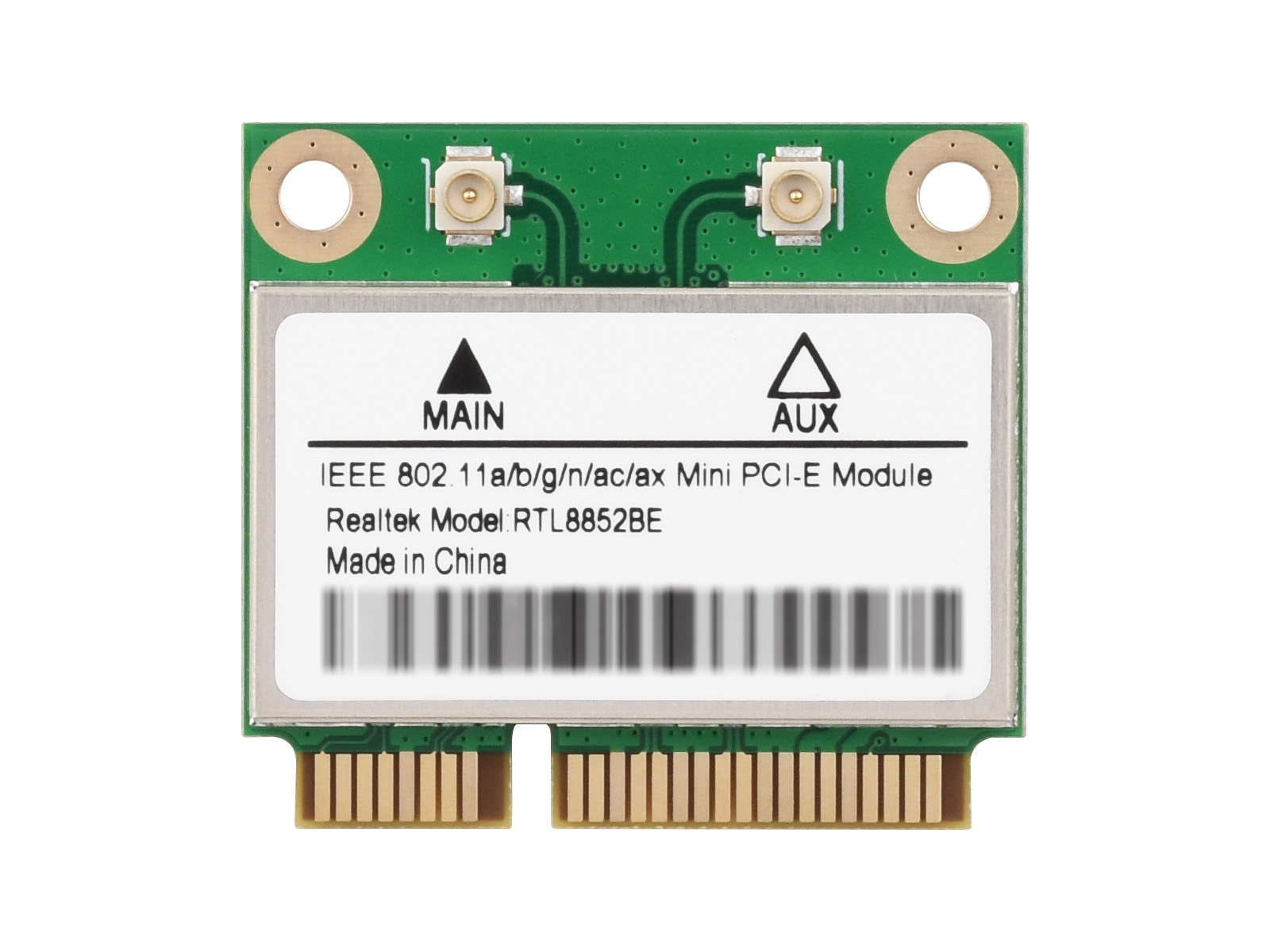 Wireless-MINIPCIE-RTL8852BE RTL8852BE 无线网卡 千兆双频 Wi-Fi 6 代无线模块 标准蓝牙5.2