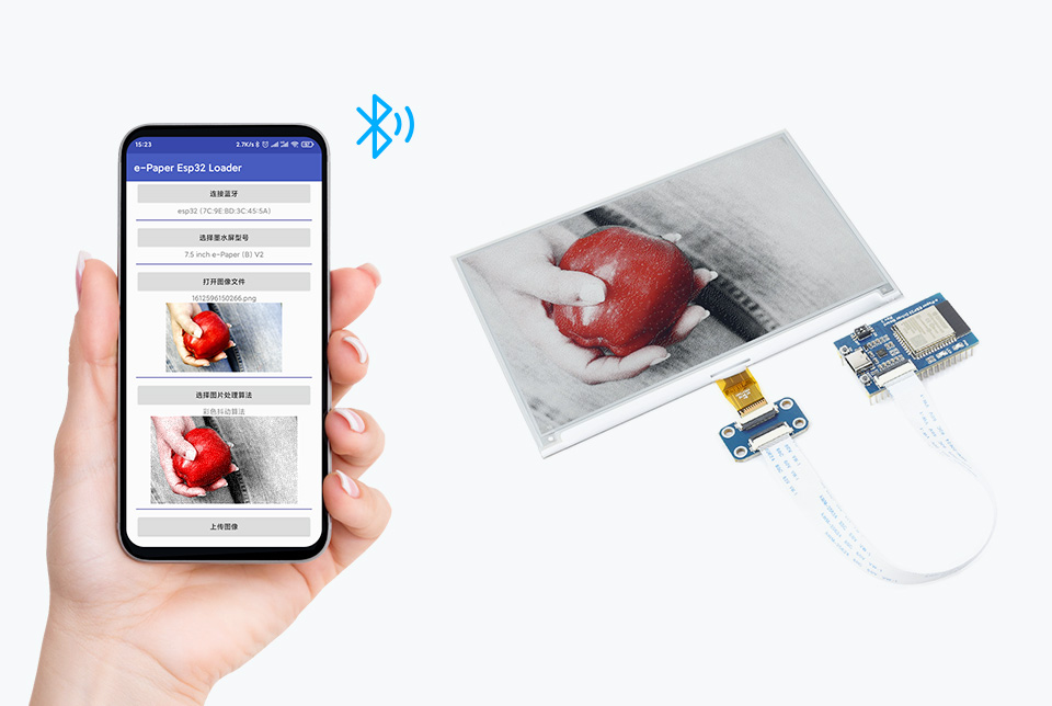 电子墨水屏无线网络驱动板可通过蓝牙 EDR 更新显示内容