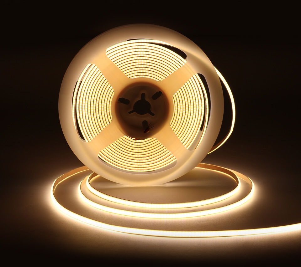 单色 COB 柔光灯带主图 发光效果展示