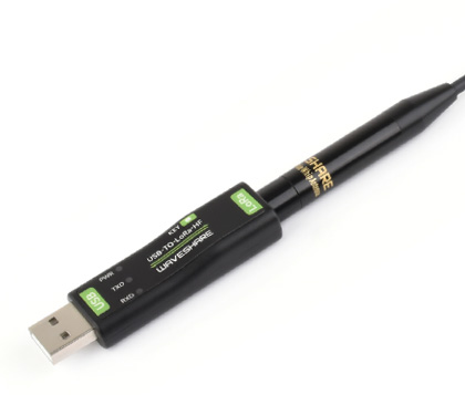 天线连接微雪 USB-TO-LoRa-HF 模组使用示例