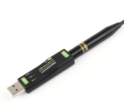 天线连接微雪 USB-TO-LoRa-LF 模组使用示例