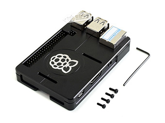 树莓派外壳K型 铝合金超薄黑色外壳