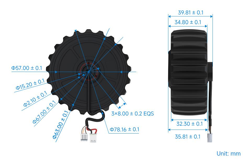 DDSM210 直驱伺服电机尺寸