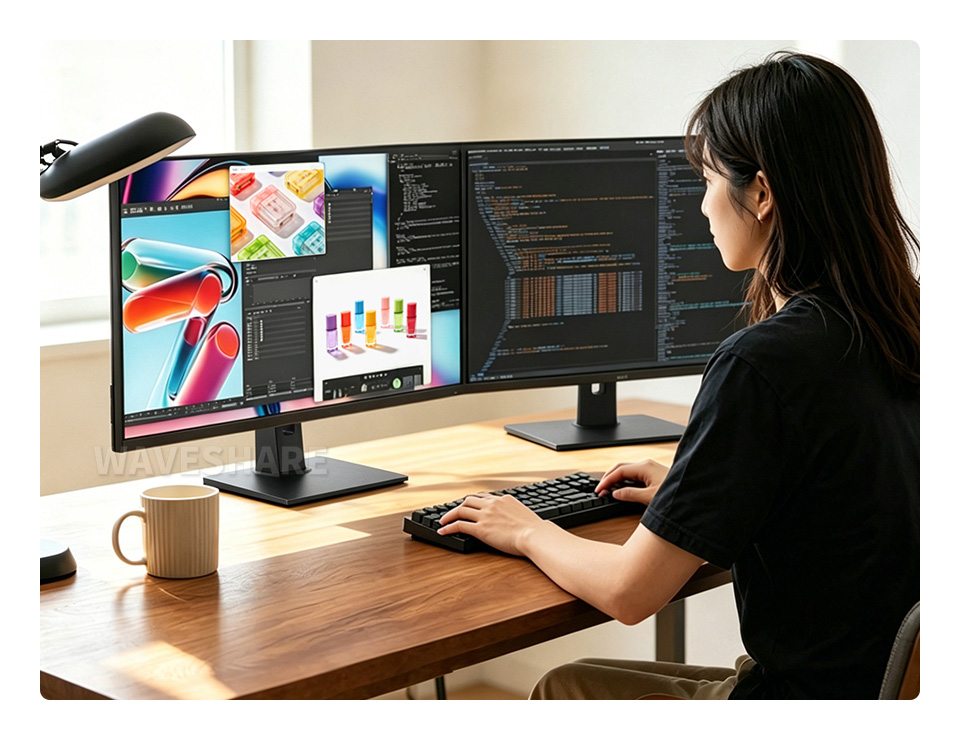 VESA桌面显示器支架 办公使用场景