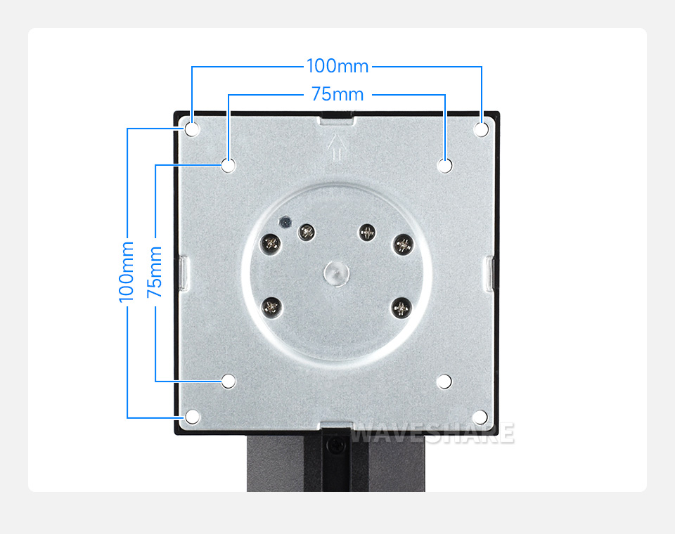 VESA 显示器支架 75mm/100mm 孔位展示