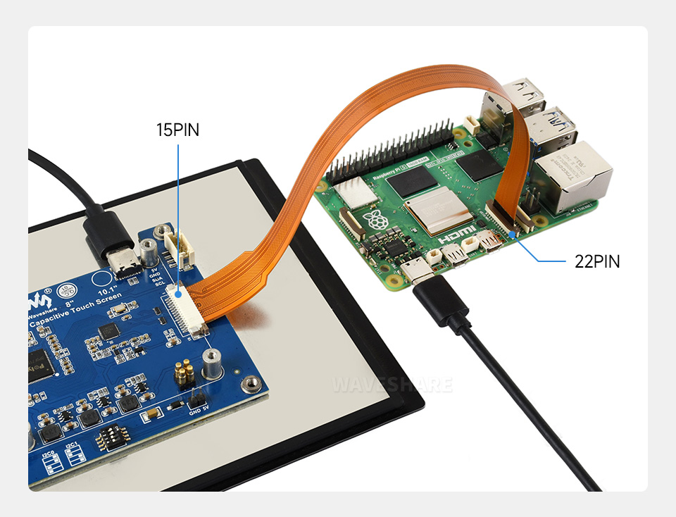树莓派 5 Display 软排线应用示例