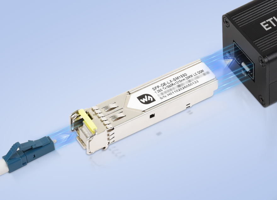 千兆自适应 SFP 光转电模块产品尺寸