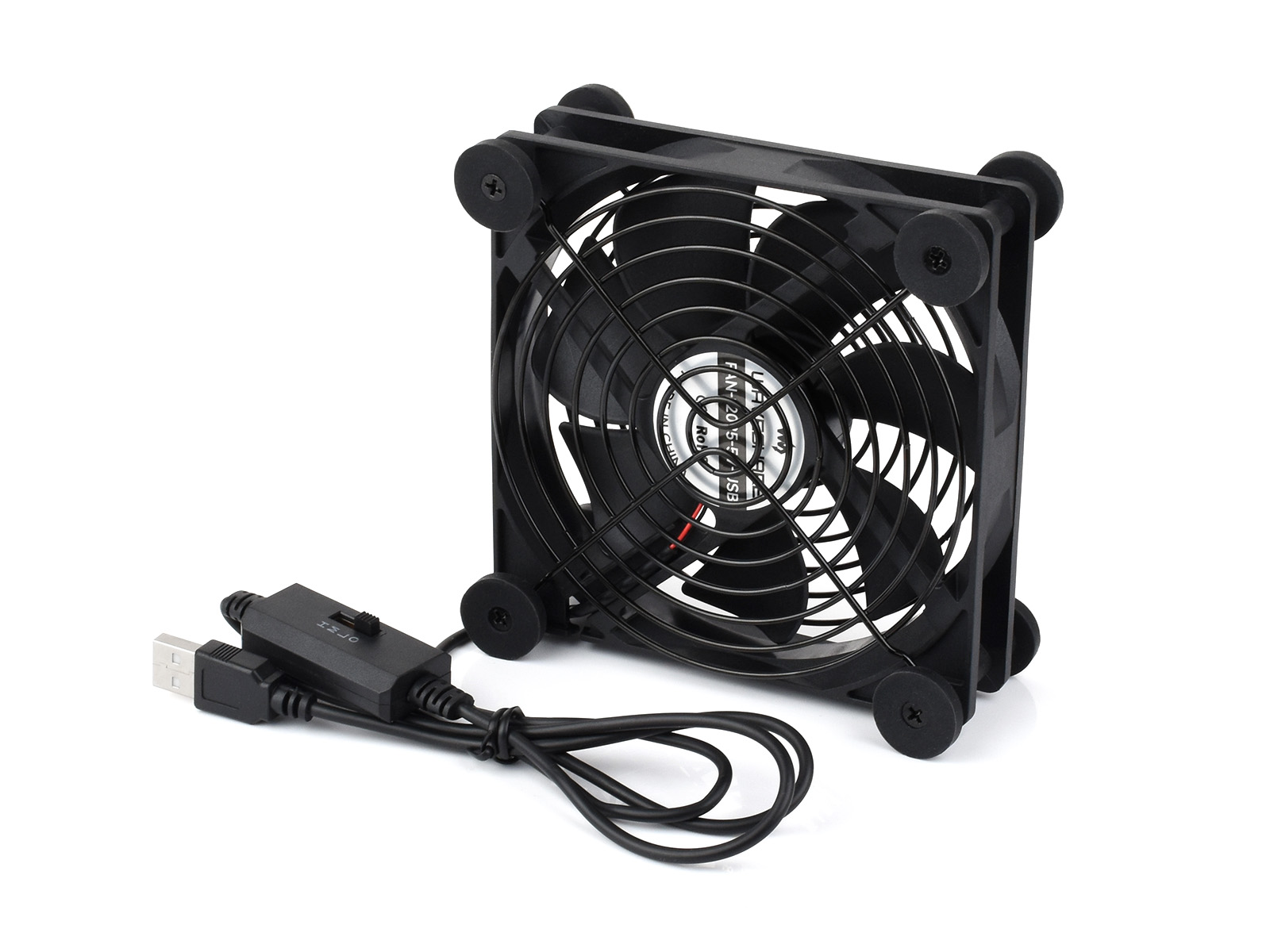 USB 5V 120mm 静音散热单风扇 三档调速 PWM 控制 大风量 防震设计 多设备通用