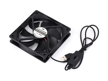 FAN-12025-5V-USB 单风扇 (带开关和USB-A接口) 
