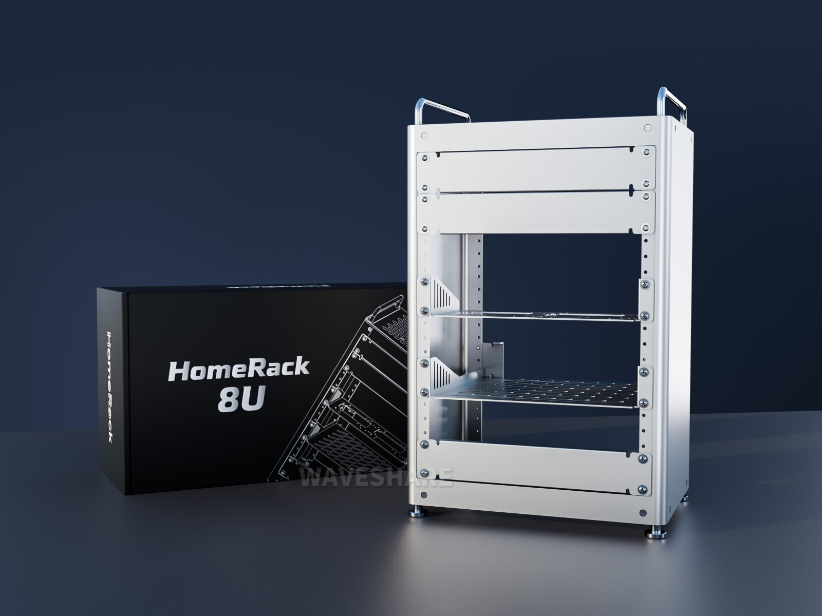 HomeRack 8U 服务器机柜基础套件 10 英寸全铝合金机架 高兼容性