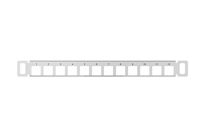 HomeRack Blank Keystone Patch Panel 0.5U 正面图