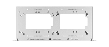 HomeRack SBC Shelf 1U 单板机托盘正面图