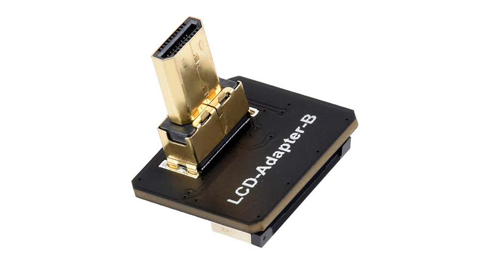 Micro HDMI 垂直版 B 型转接头配置