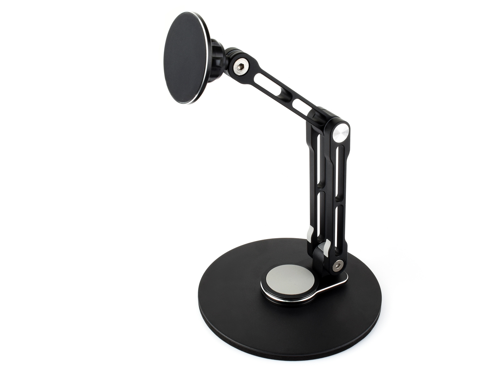 磁吸 N52 钕磁铁便携显示屏支架 可调节屏幕支架 适用于 4 ~18.5 英寸的设备 多轴旋转 随产品附赠引磁片 可折叠收纳