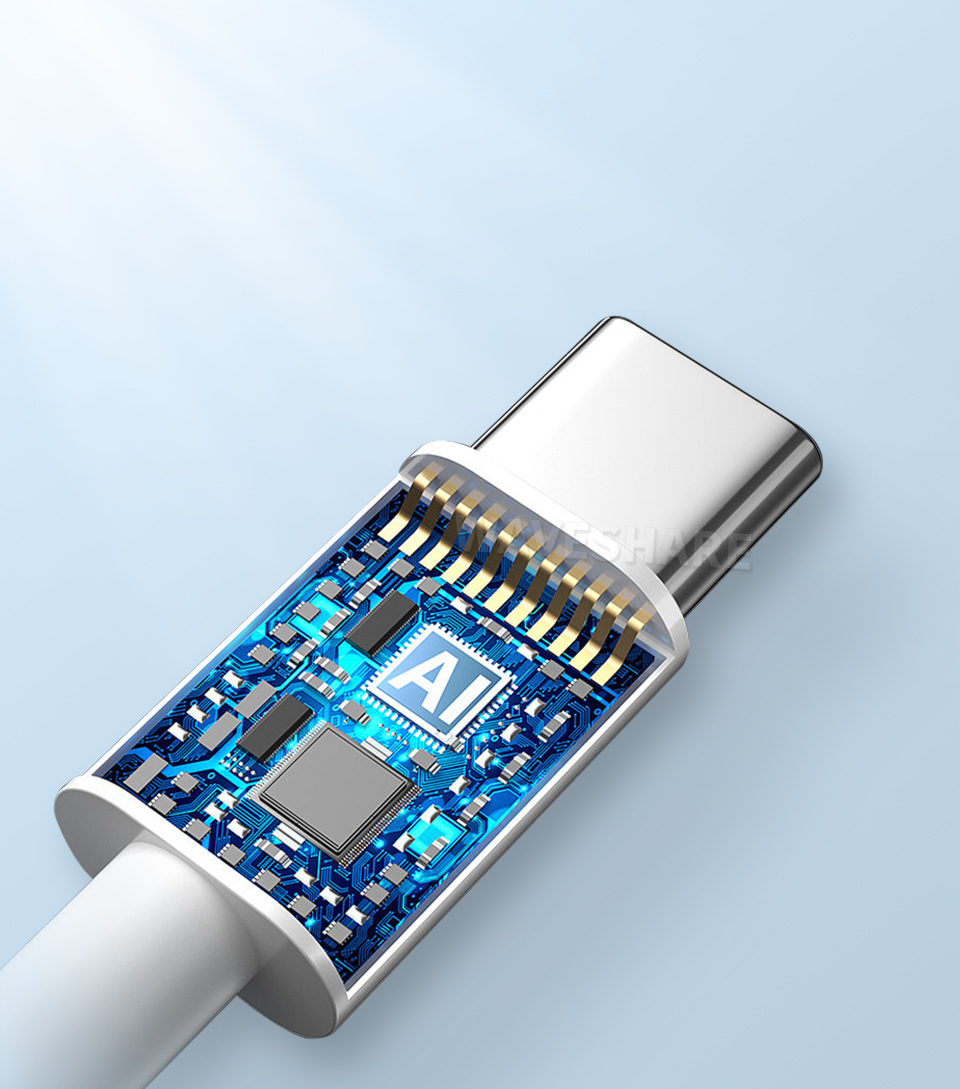 双头 Type-C 100W 快充数据线内置 e-Marker 芯片