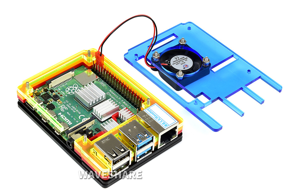 树莓派彩虹外壳专属风扇孔位