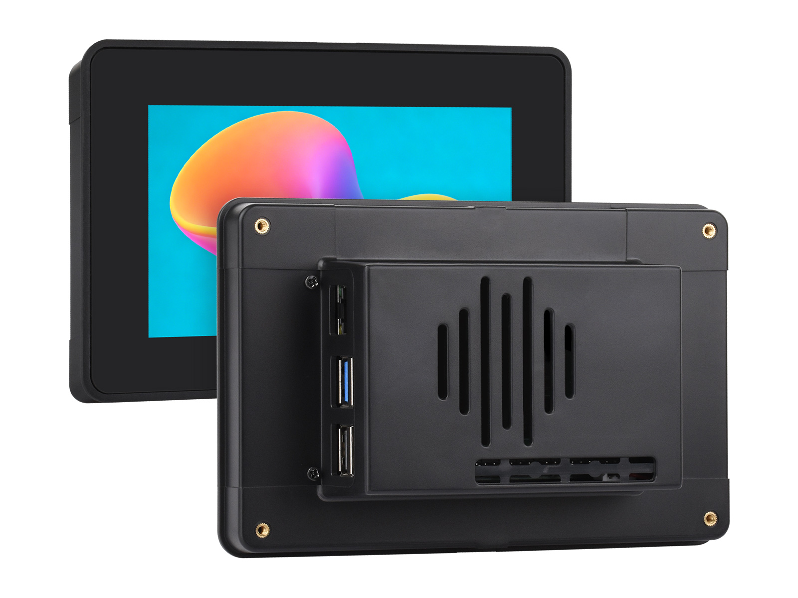 5 英寸触摸显示屏 2 代外壳 树莓派 5 专用 兼容多款屏幕 兼容多款树莓派扩展板 预留丰富接口