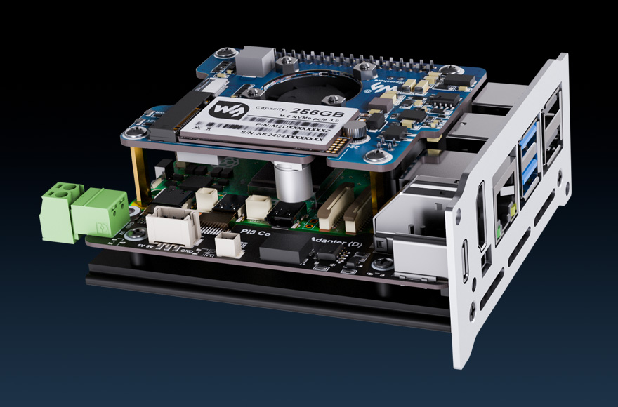PiRack-M6F 基础套件 PiRack-M6F 2U高度全铝合金立式集群机柜