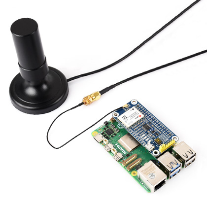 Q25 GNSS天线与ZED-F9P HAT接线示例 - 多频定位天线连接高精度RTK HAT