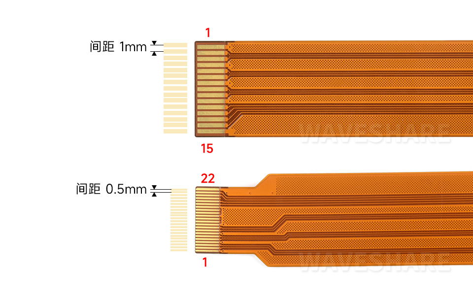  5 csi fpc 22pin 15pin csi 300mm