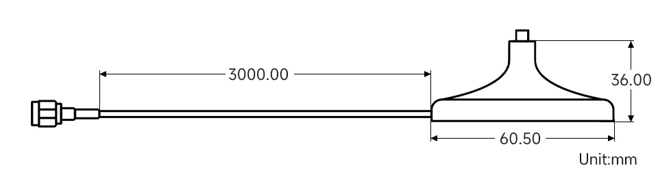 SMA 天线吸盘底座产品尺寸