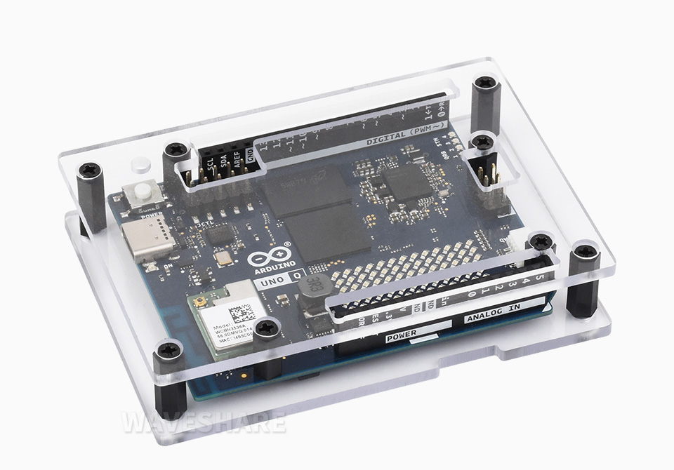 Arduino UNO Q 透明保护外壳 产品展示图