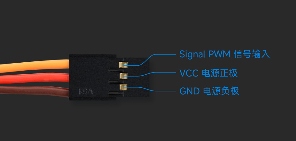 20kg.cm/35kg.cm 大扭力180°数字舵机接口定义