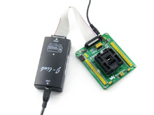 STM32-QFP100测试座接入RLINK示意图