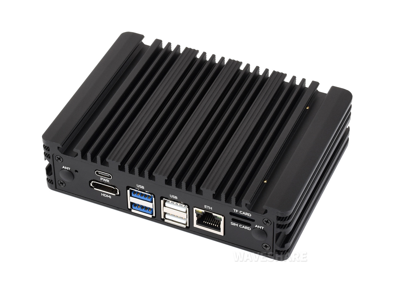 树莓派CM5工业计算机 1000M以太网RJ45接口 支持接入4G/5G通信模块 带铝合金散热外壳