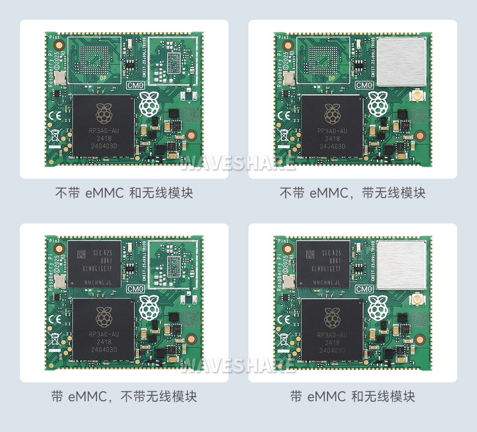 Compute-Module-0，Lite vs eMMC, WiFi or not