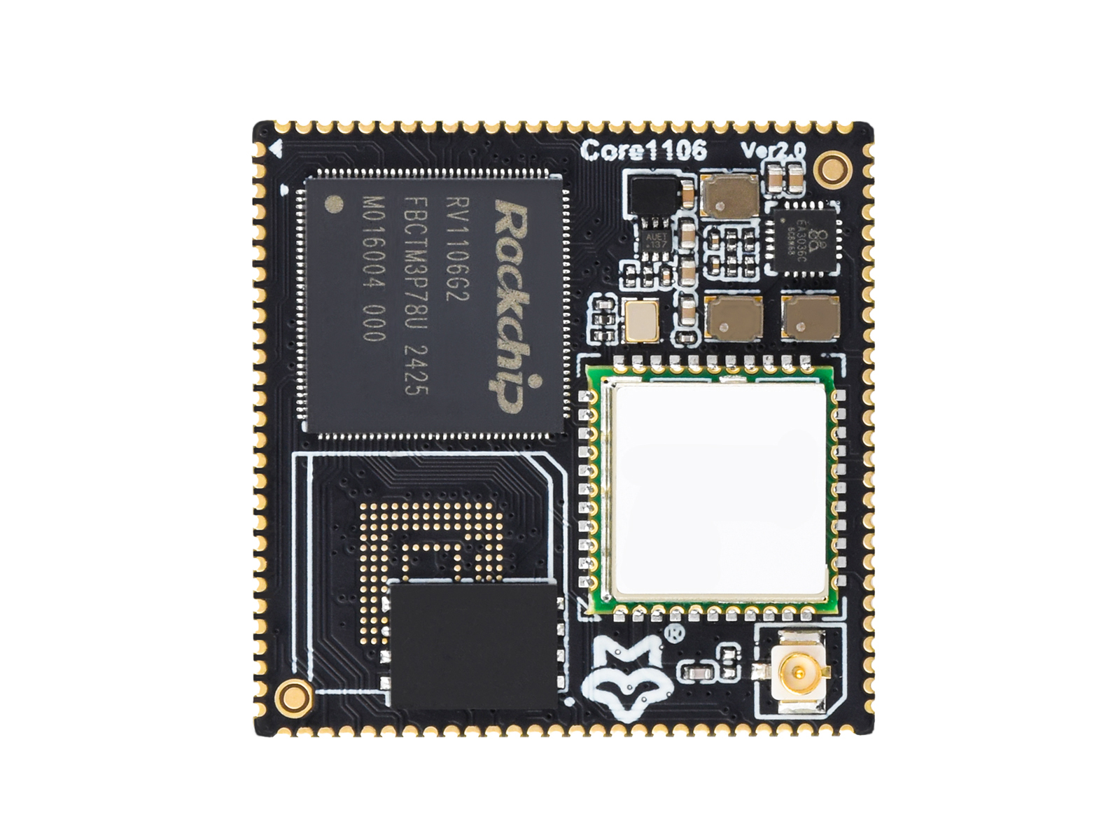 Core1106幸狐 RV1106核心板 1TOPS算力 256MB SPI NAND 集成ARM Cortex-A7/RISC-V MCU/NPU/ISP等处理器