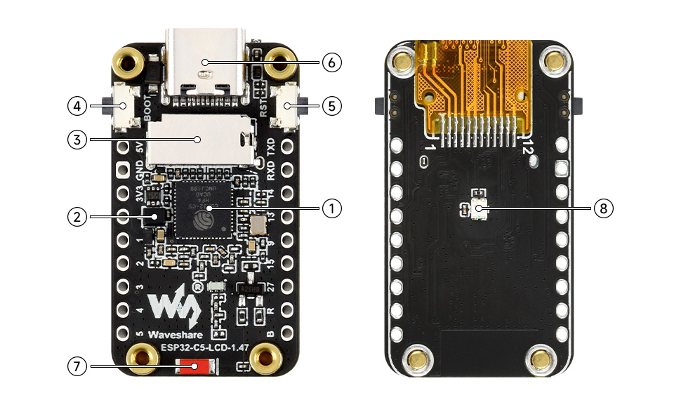 ESP32-S3 4英寸电容触控屏开发板资源简介示意图