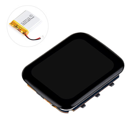 ESP32-C5-Touch-LCD-1.69 标准版展示，板载 3.7V 锂电池，正面与侧面视角