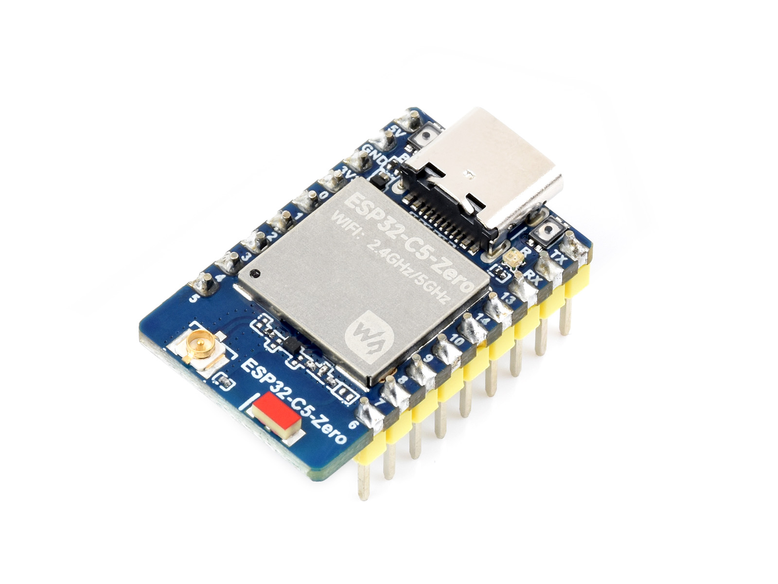 ESP32-C5-Zero迷你开发板 搭载RISC-V 32位处理器 集成2.4GHz/5GHz双频 Wi‑Fi 6和蓝牙 5