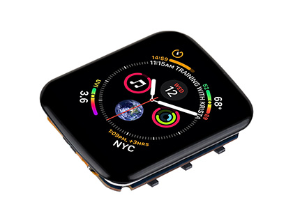 三个ESP32-C6 1.69 英寸 LCD 开发板并列，并展示不同视角及IPS屏幕软件