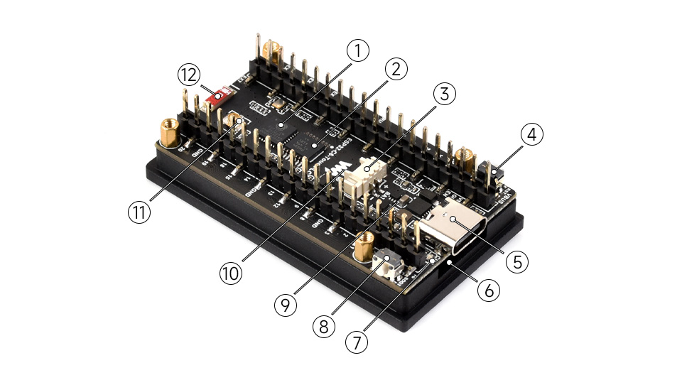 ESP32-C6 4英寸电容触控屏开发板资源简介示意图