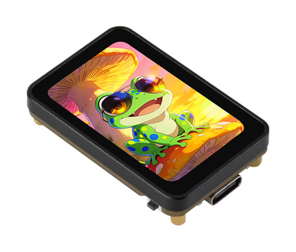 ESP32-C6-Touch-AMOLED-1.64 产品亮屏图片 不带排针