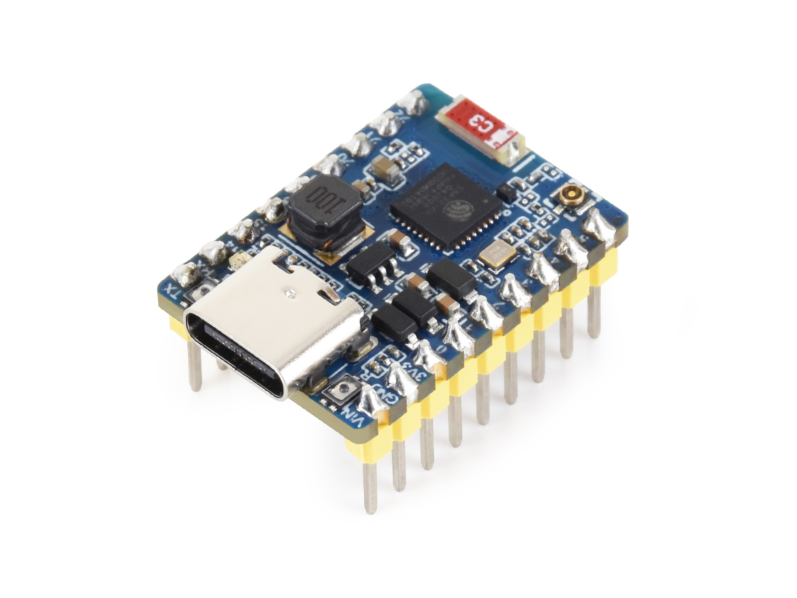 ESP32-C6迷你Wi-Fi 6宽电压开发板 支持蓝牙5和IEEE 802.15.4 (Zigbee 3.0 和 Thread)  支持5 ~ 36V宽电压供电