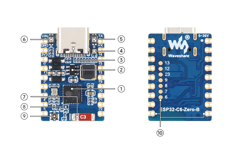 ESP32-C6-Zero-B 资源简介